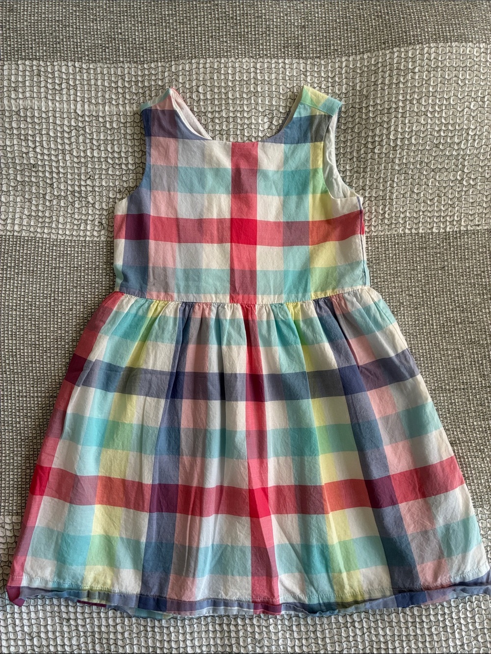 GAP Multicolor Pastel Check Sleeveless Dress